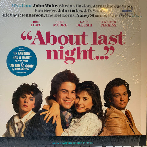 Various : "About Last Night..." (Music From The Motion Picture) (LP, Album, All)