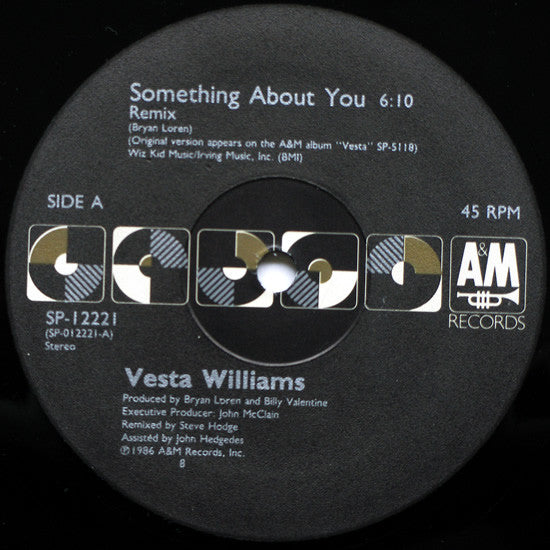 Vesta Williams : Something About You (12", Single)