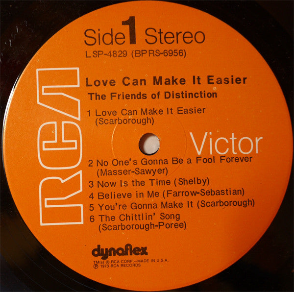 The Friends Of Distinction : Love Can Make It Easier (LP, Album, Roc)