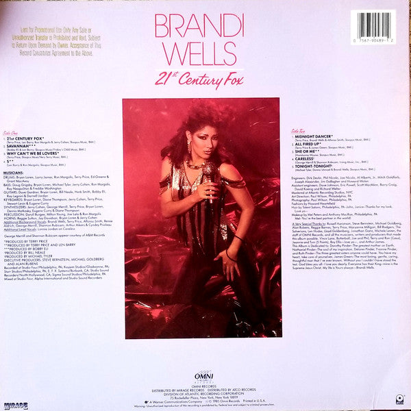 Brandi Wells : 21st Century Fox (LP, Album)