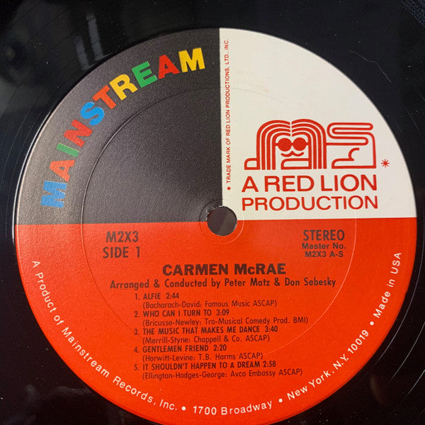 Carmen McRae : Carmen McRae (2xLP, Comp)