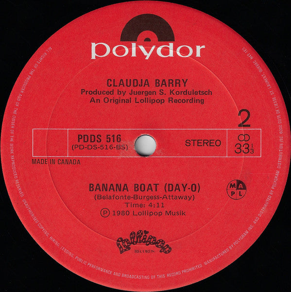 Claudja Barry : Radio Action / Banana Boat (Day-O) (12", Ltd)