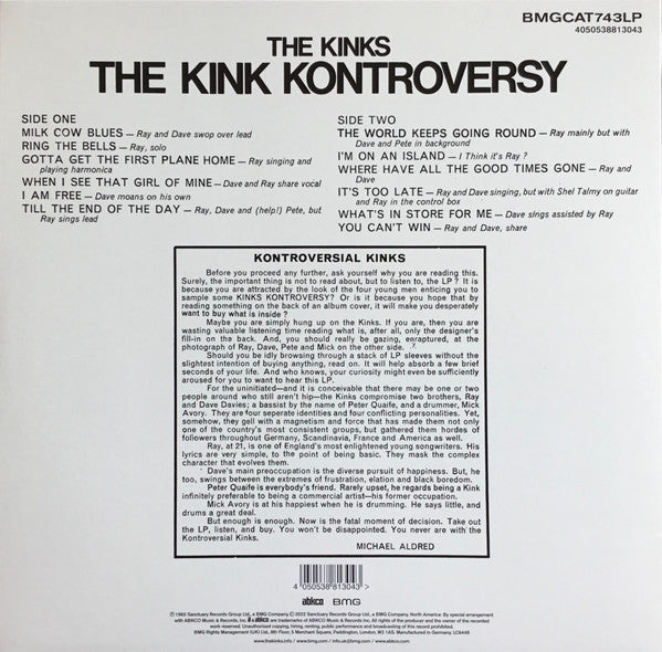 The Kinks : The Kink Kontroversy (LP, Album, Mono, RE)