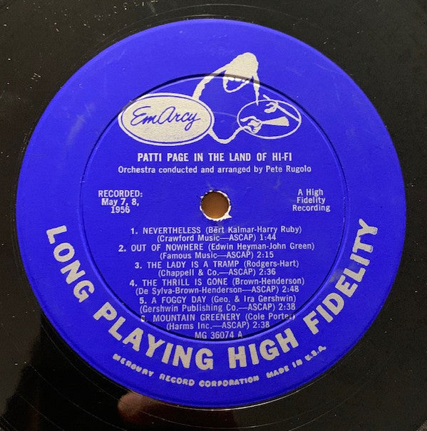 Patti Page : In The Land Of Hi-Fi (LP, Album, Mono)