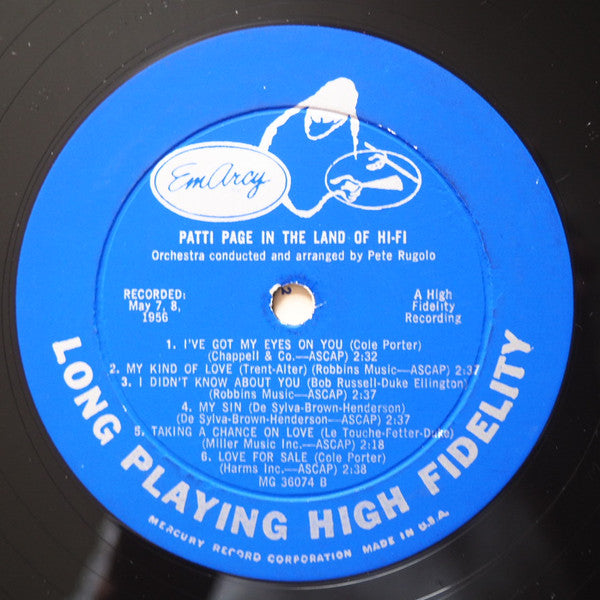 Patti Page : In The Land Of Hi-Fi (LP, Album, Mono)