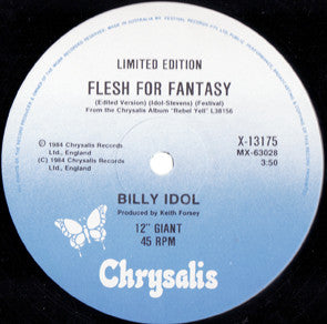 Billy Idol : Flesh For Fantasy (Below The Belt Mix) (12", Ltd)