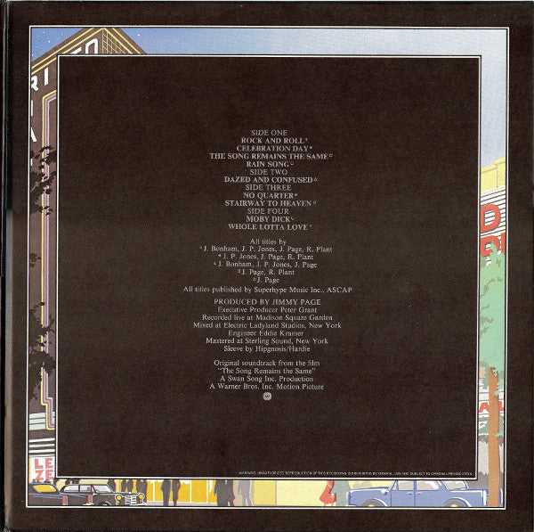 Led Zeppelin : The Soundtrack From The Film The Song Remains The Same (2xLP, Album, Ltd, RE)