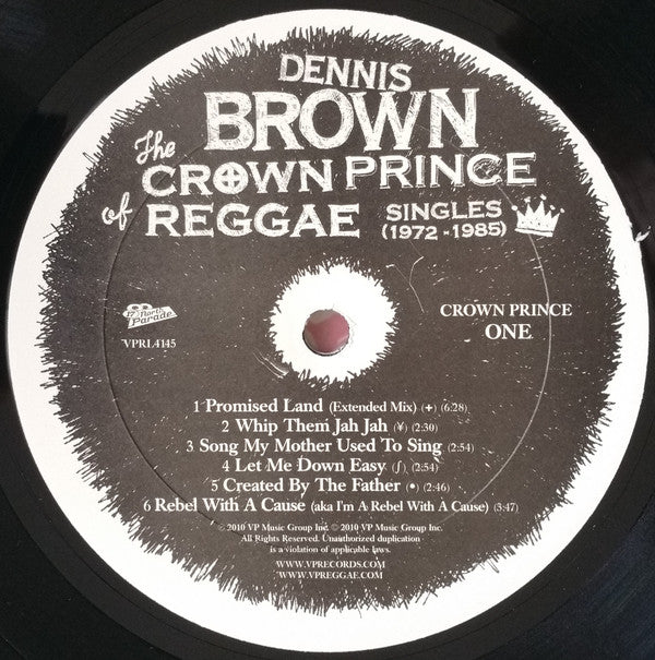 Dennis Brown : The Crown Prince Of Reggae: Singles (1972-1985) (LP, Comp)