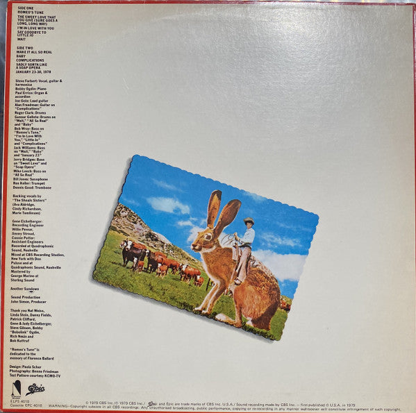 Steve Forbert : Jackrabbit Slim (LP, Album)