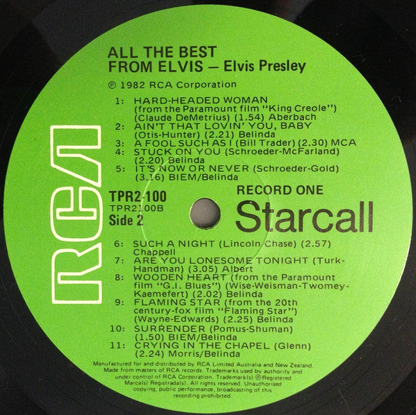 Elvis Presley : All The Best (2xLP, Comp, Gat)