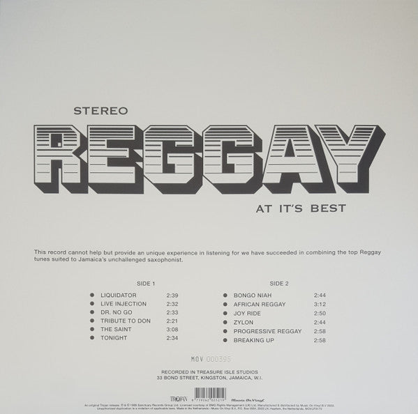 Tommy McCook : Reggay At It's Best (LP, Album, Ltd, Num, 180)