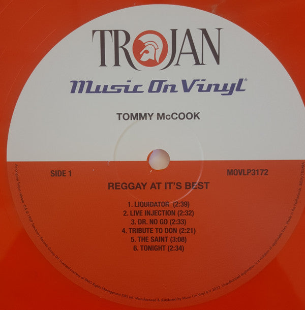 Tommy McCook : Reggay At It's Best (LP, Album, Ltd, Num, 180)