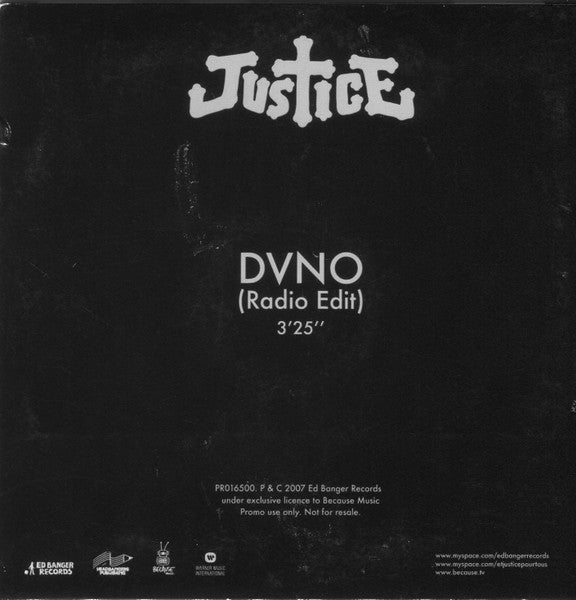 Justice (3) : DVNO (CD, Single, Promo, Car)