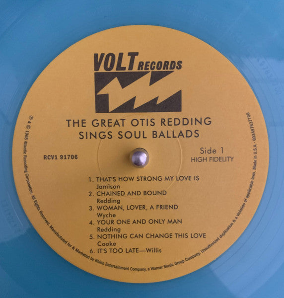 Otis Redding : The Great Otis Redding Sings Soul Ballads (LP, Album, Mono, Ltd, RE, Tra)