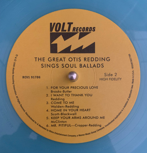 Otis Redding : The Great Otis Redding Sings Soul Ballads (LP, Album, Mono, Ltd, RE, Tra)