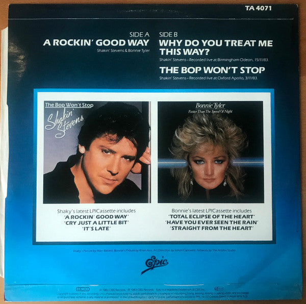 Shakin' Stevens & Bonnie Tyler : A Rockin' Good Way (12", Single)