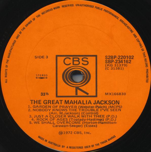 Mahalia Jackson : The Great Mahalia Jackson (2xLP, Comp, Gat)