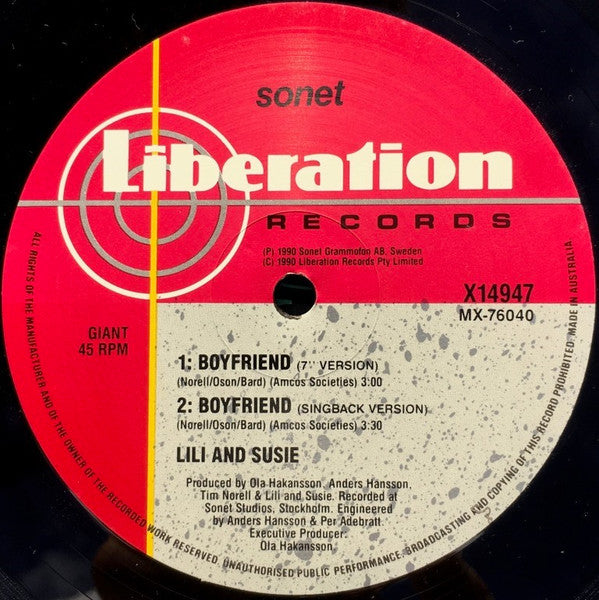 Lili & Susie* : Boyfriend (12", Single)