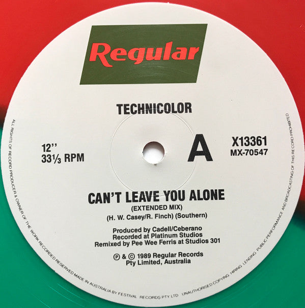 Technicolor (5) : Can't Leave You Alone (12", Single)