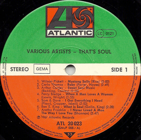 Various : That's Soul 1-6 (6xLP, Comp + Box)