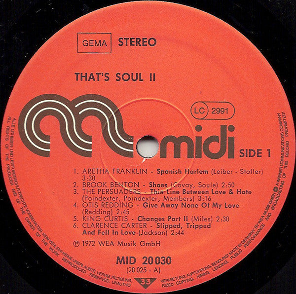 Various : That's Soul 1-6 (6xLP, Comp + Box)