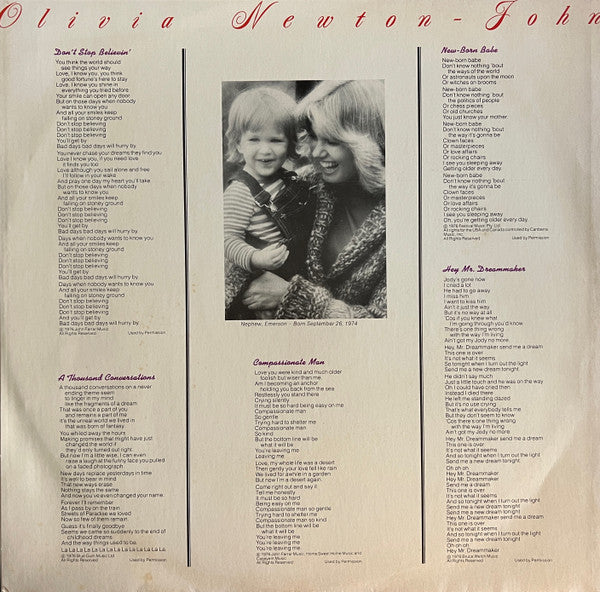 Olivia Newton-John : Don't Stop Believin' (LP, Album)