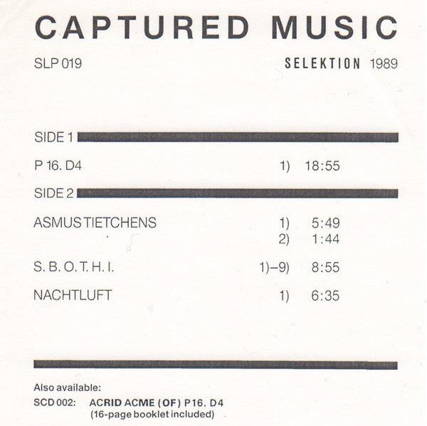 Various : Captured Music (LP, Comp, Gat)