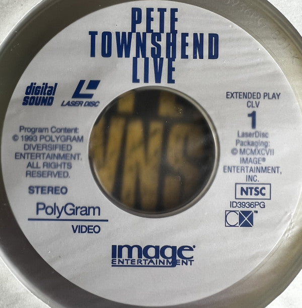 Pete Townshend : Pete Townshend Live (2xLaserdisc, 12", Comp, NTSC)