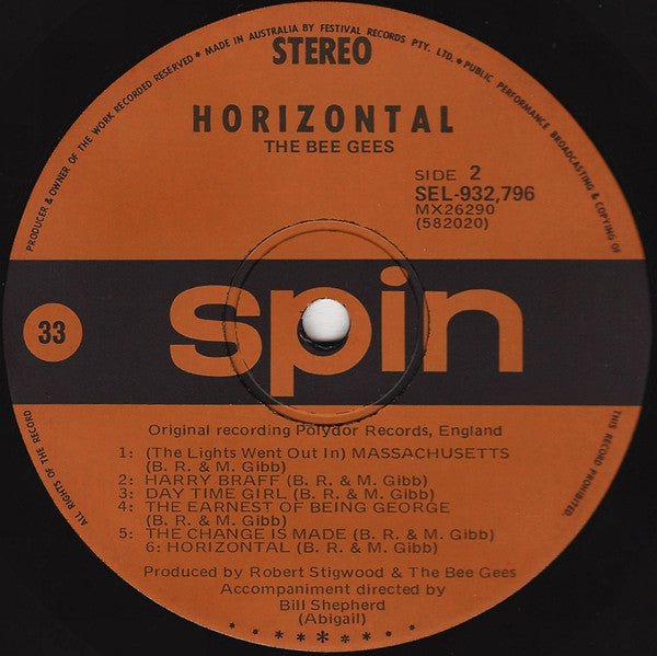 Bee Gees : Horizontal (LP, Album)