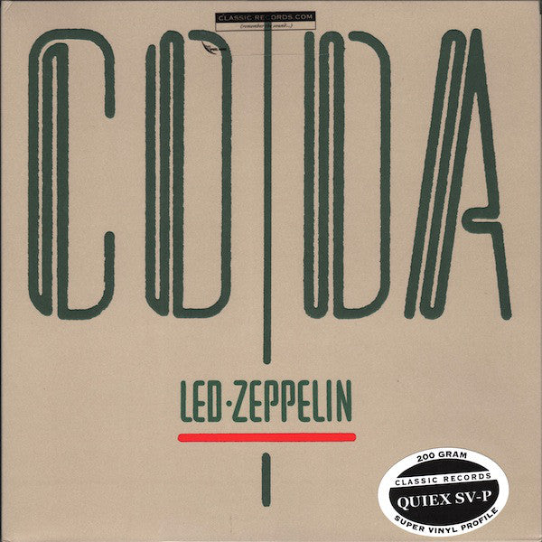 Led Zeppelin : Coda (LP, Album, RE, RM, 200)