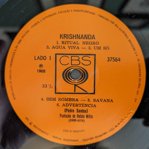 Pedro Santos : Krishnanda (LP, Album, RE, RP)