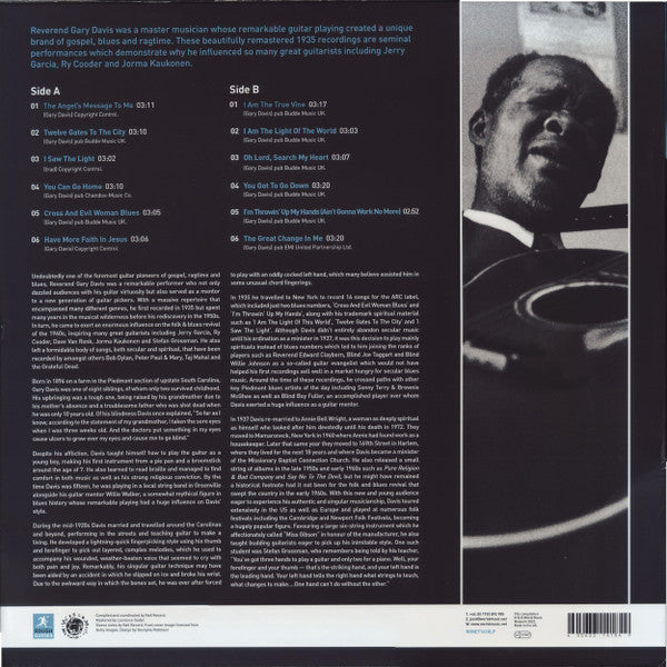 Rev. Gary Davis : The Rough Guide To Reverend Gary Davis (The Guitar Evangelist) (LP, Comp)