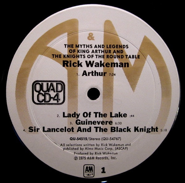 Rick Wakeman : The Myths And Legends Of King Arthur And The Knights Of The Round Table (LP, Album, Quad, CD-)