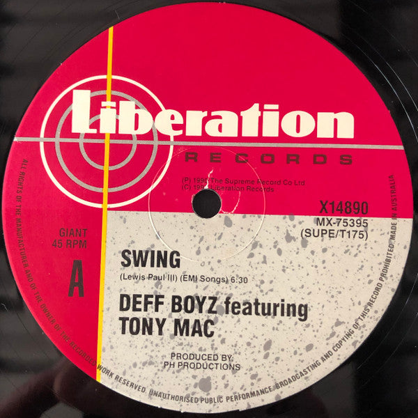 The Deff Boyz Featuring Tony Mac : Swing (12")