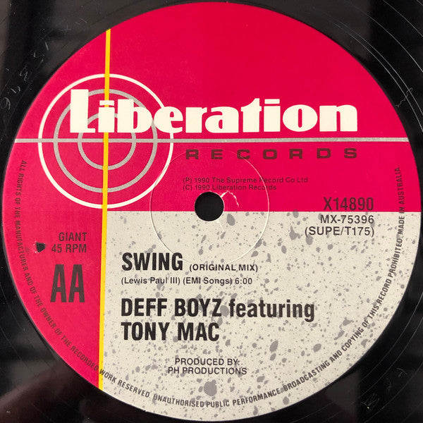 The Deff Boyz Featuring Tony Mac : Swing (12")