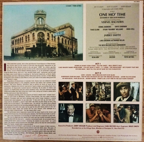 New Orleans Blue Serenaders : One Mo' Time (Original Cast Album) (LP, Album)