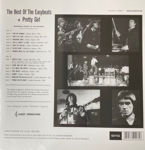 The Easybeats : The Best Of The Easybeats + Pretty Girl (LP, Comp, Mono, RE, RM, Ora)