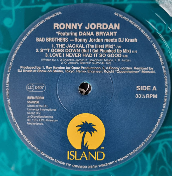Ronny Jordan Meets DJ Krush : Bad Brothers (12", MiniAlbum, RE, Tur)