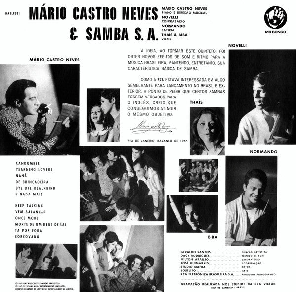 Mário Castro Neves & Samba S.A. : Mário Castro Neves & Samba S.A. (LP, Album, Mono, RE)