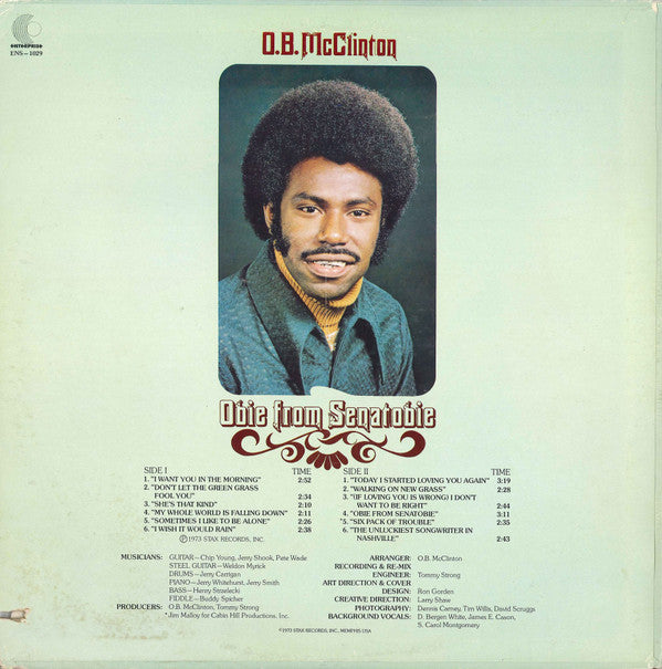 O.B. McClinton* : Obie From Senatobie (LP, Album, Son)