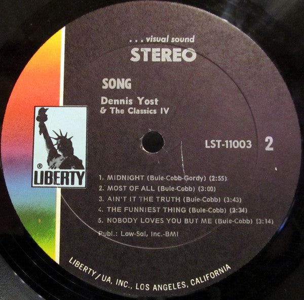 Dennis Yost & The Classics IV : Song (LP, Album, Gat)