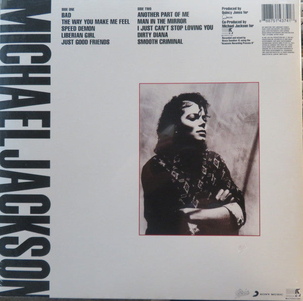 Michael Jackson : Bad (LP, Album, RE, RP, Gat)