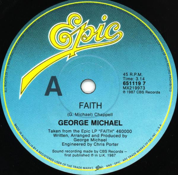 George Michael : Faith (7", Single)