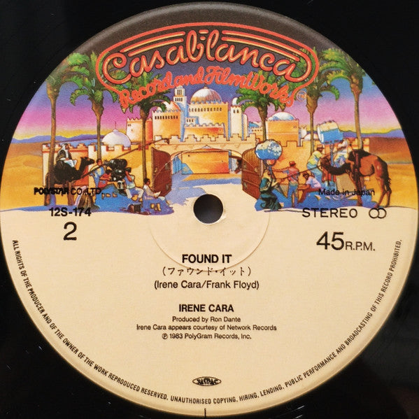 Irene Cara : Flashdance ... What A Feeling (Long Version) (From The Original Soundtrack Of The Motion Picture "Flashdance") (12", Single)