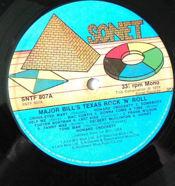 Various : Major Bill's Texas Rock And Roll (LP, Comp, Mono)