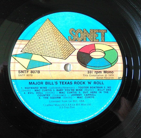 Various : Major Bill's Texas Rock And Roll (LP, Comp, Mono)