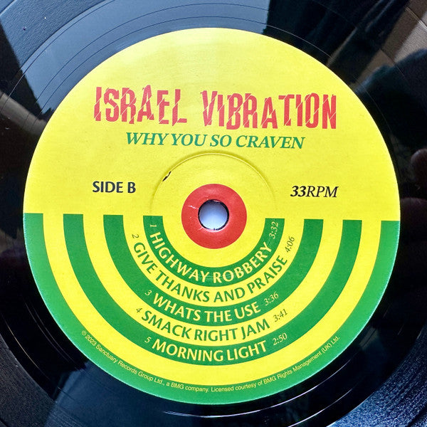 Israel Vibration : Why You So Craven (LP, RE, RM, 180)