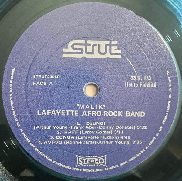 Lafayette Afro Rock Band : Malik (LP, Album, RE, Tra)