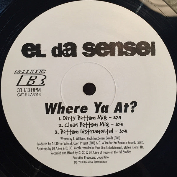 El Da Sensei : Where Ya At? (12", Single)