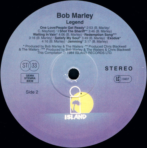 Bob Marley And The Wailers* : Legend (The Best Of Bob Marley And The Wailers) (LP, Comp, RE, 180)